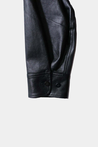 【Cale】 Lamb Leather Shirt