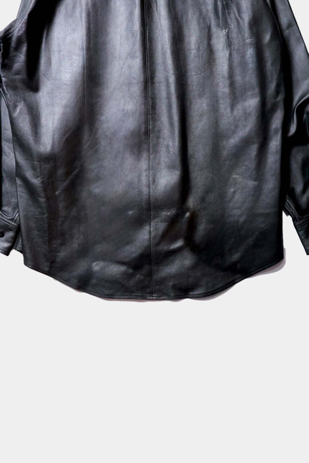【Cale】 Lamb Leather Shirt
