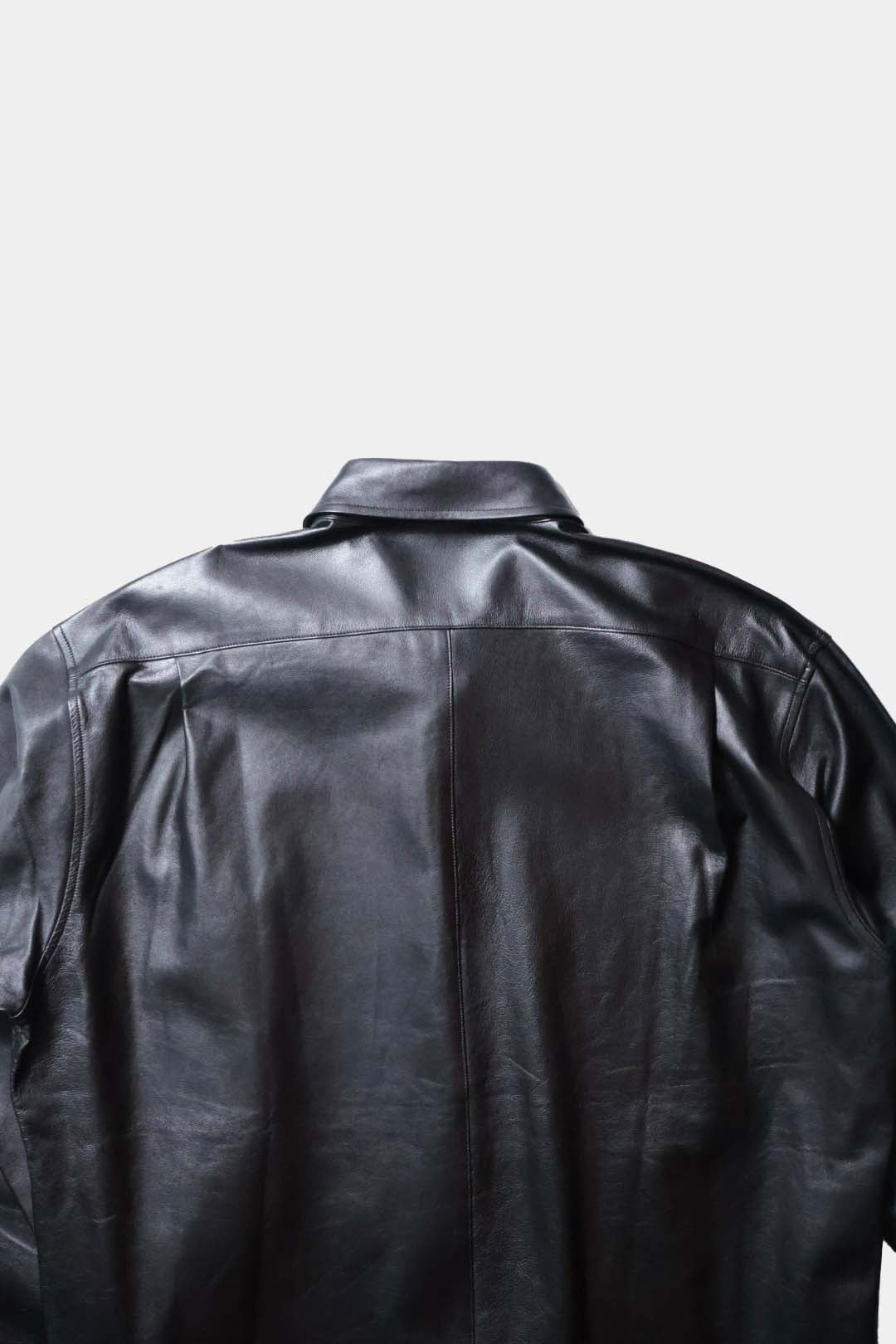 【Cale】 Lamb Leather Shirt