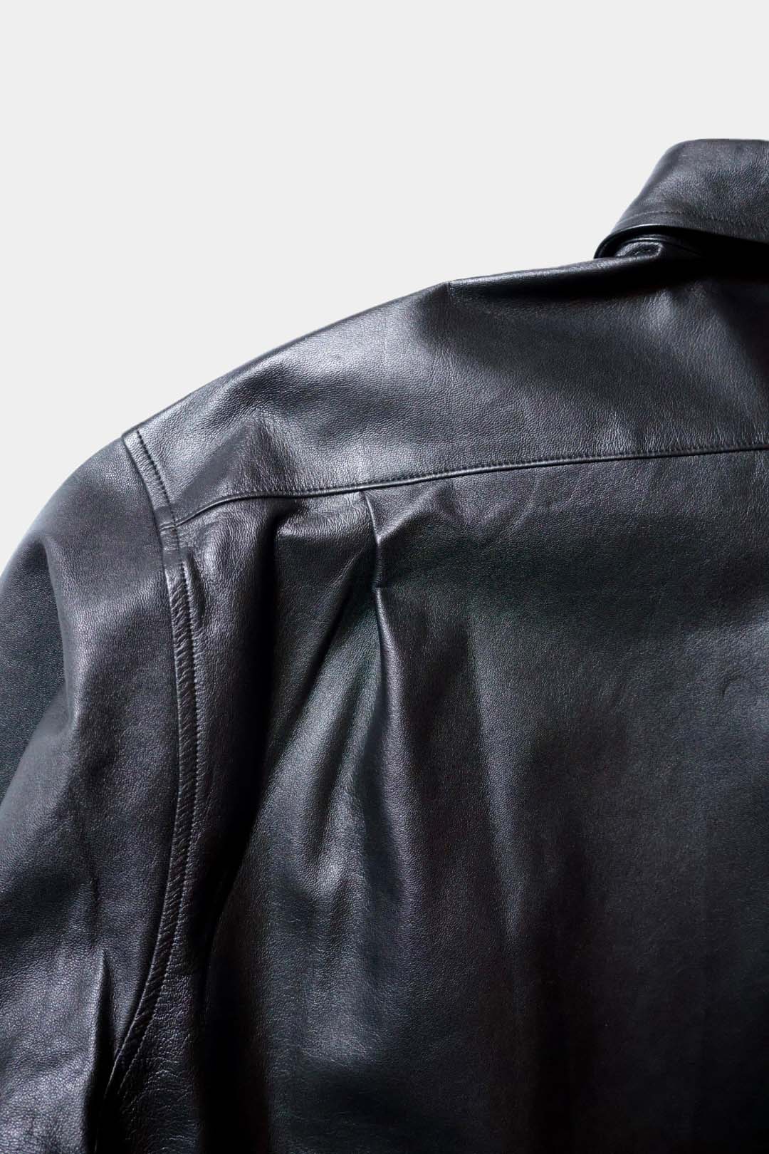 【Cale】 Lamb Leather Shirt