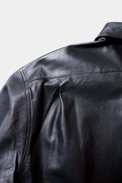 【Cale】 Lamb Leather Shirt