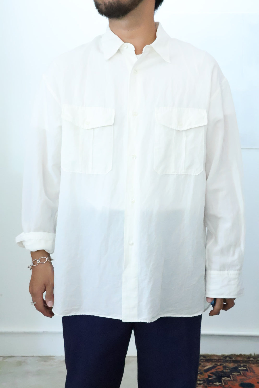 YLÈVE / HIGH TWIST COTTON RUMMY BROAD SHIRT