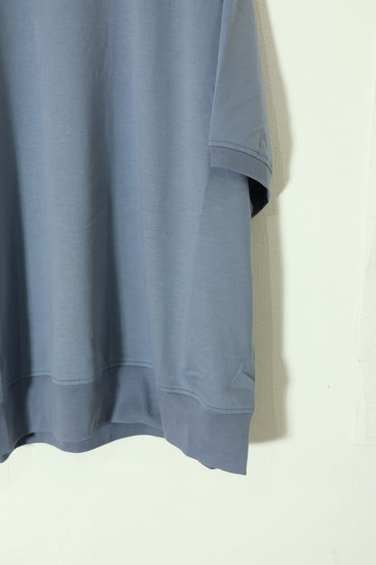 【Cale】36G Cotton Fleece Crew Neck T-shirt（Blue Gray)