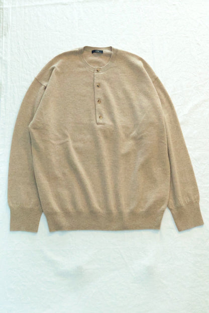 【YLÈVE 】CASHMERE KNIT HENRY P/O