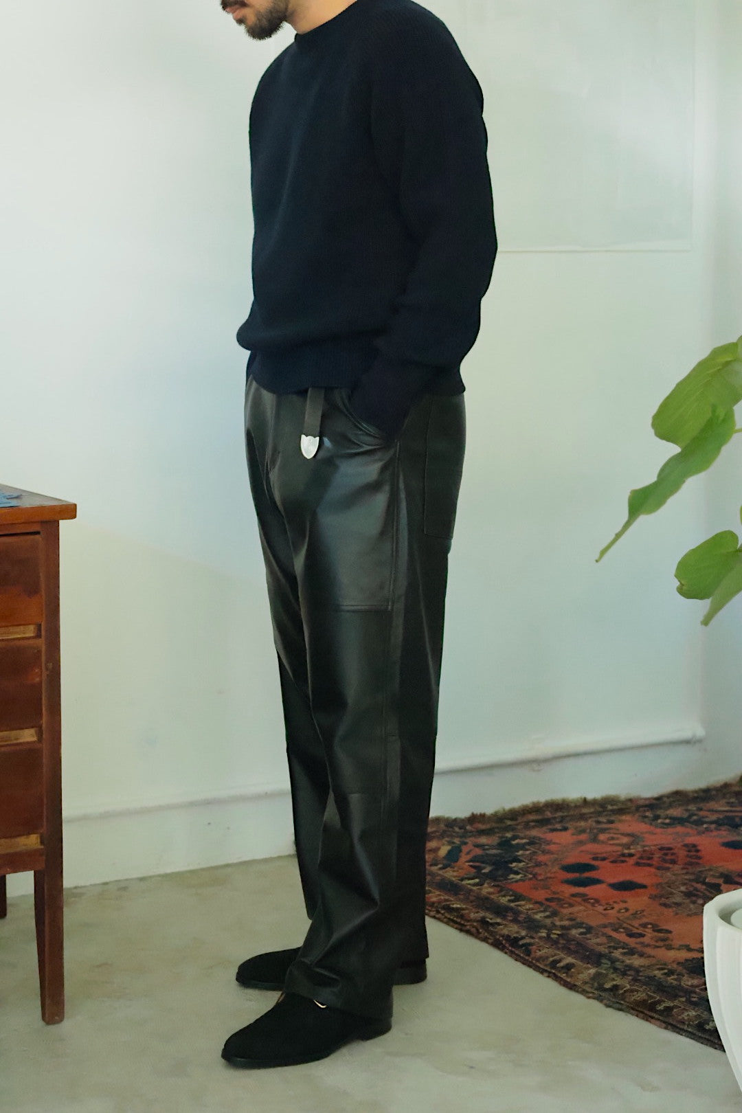 10%off【Cale】 Lamb Leather Pants