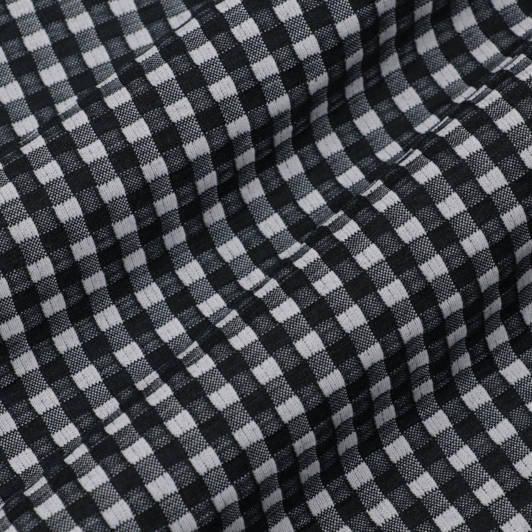 【KANEMASA PHIL.】36G Wool Check Balise Shirt  / BLACK WHITE