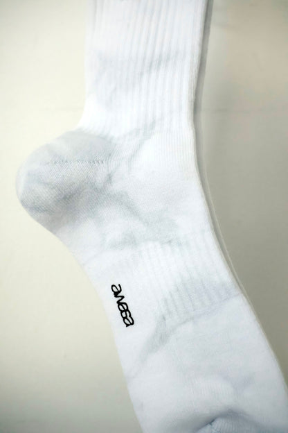 awasa / TUBE SOCKS "Tie dye (gray × white)"