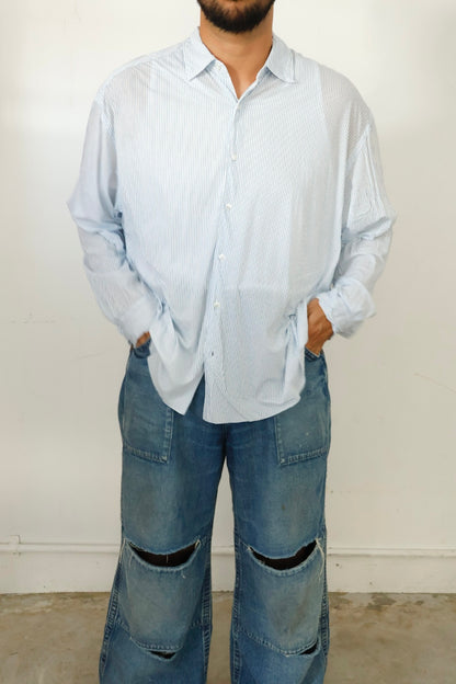 【KANEMASA PHIL.】46G Stripe Artisan Shirt