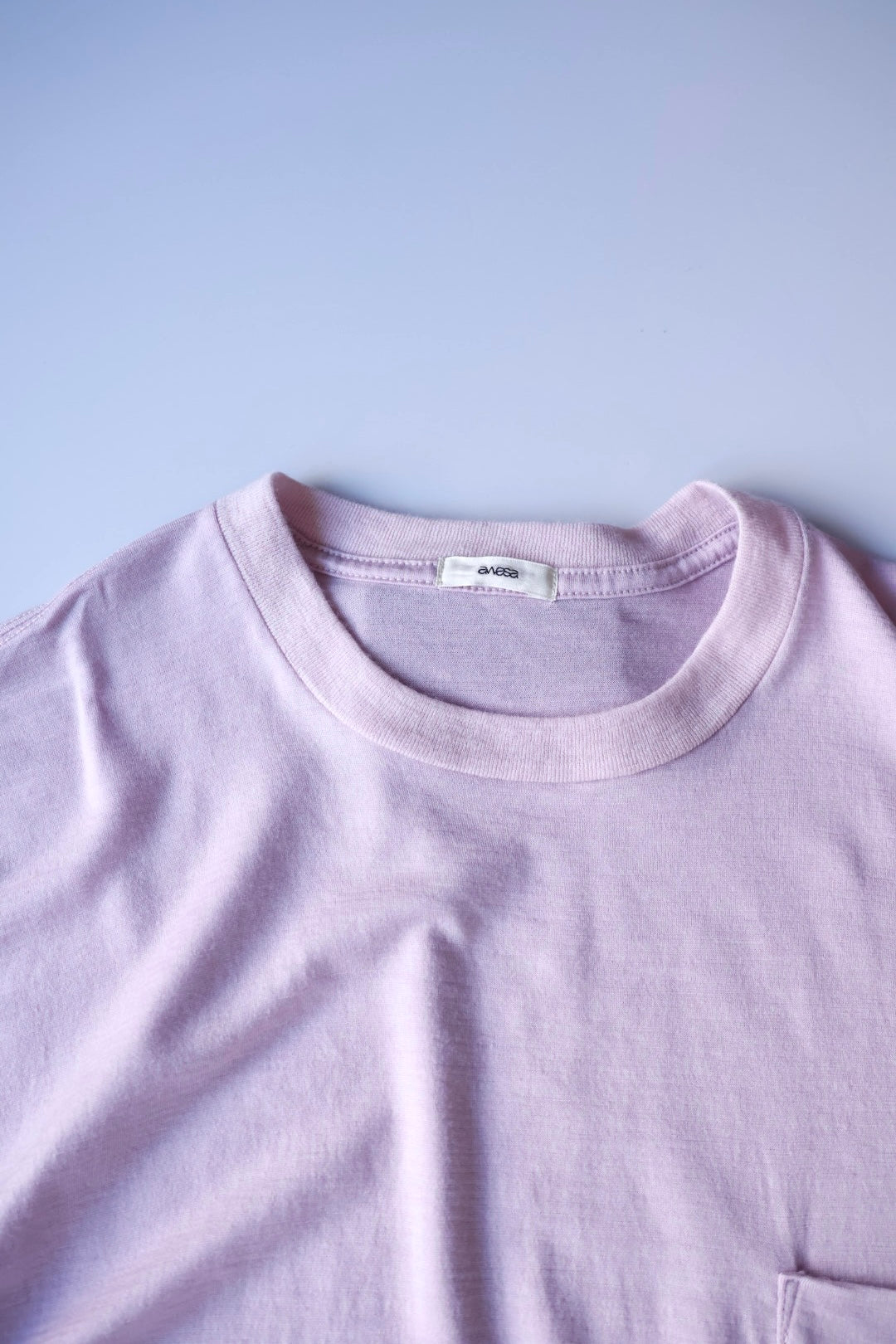awasa / Super 100's ウール Tシャツ "light pink"