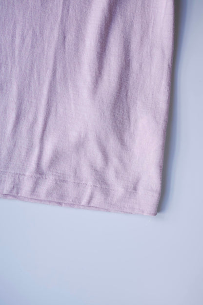 awasa / Super 100's ウール Tシャツ "light pink"