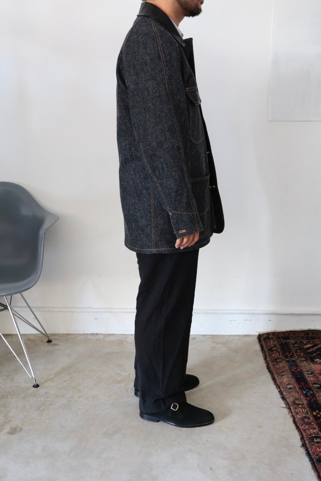 26SS【Cale】Lime Indigo Cotton Silk Shirt