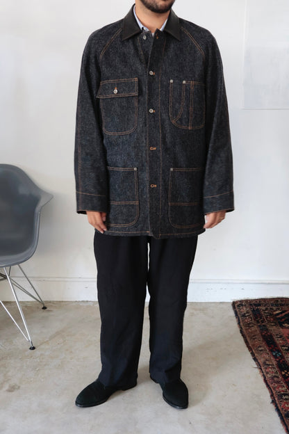 26SS【Cale】Lime Indigo Cotton Silk Shirt