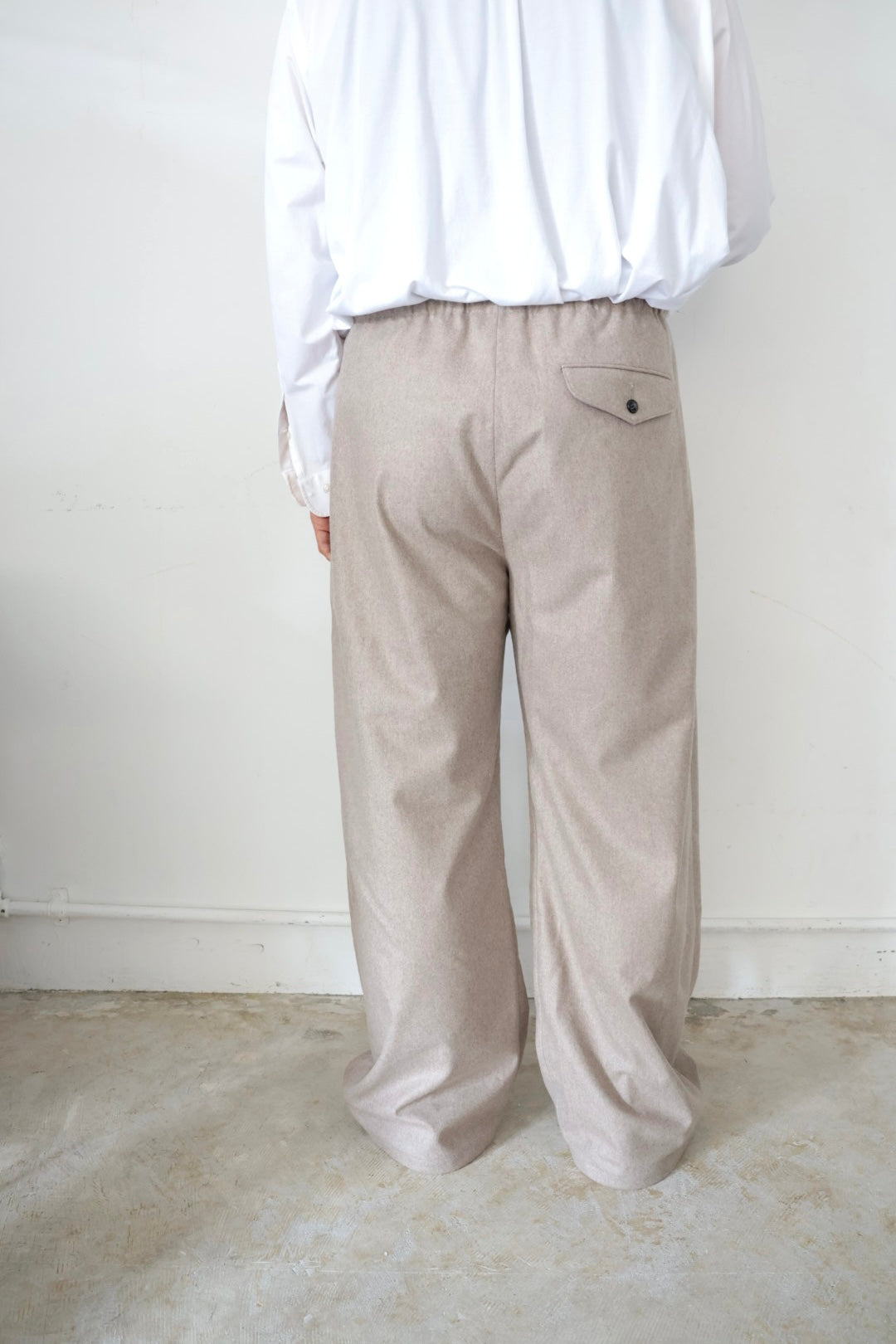 【谷吹】Zinn Easy pants / Beige / Australia Flannel