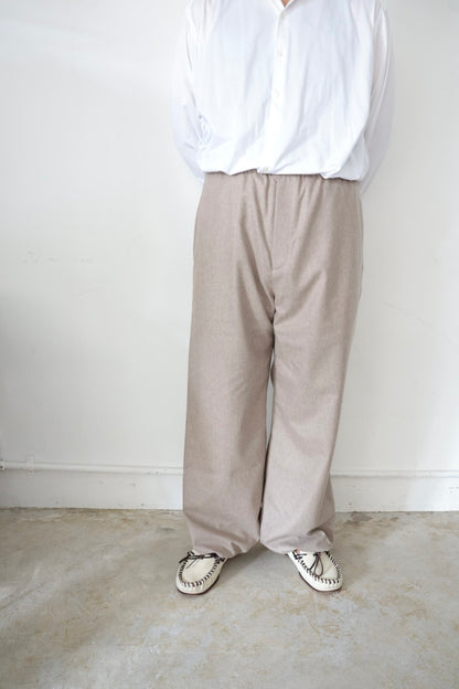 【谷吹】Zinn Easy pants / Beige / Australia Flannel