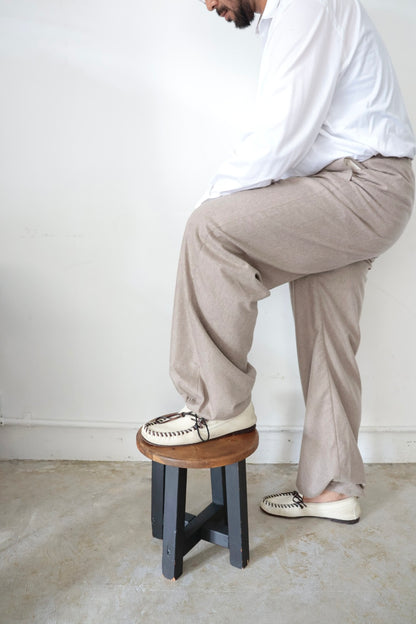 【谷吹】Zinn Easy pants / Beige / Australia Flannel