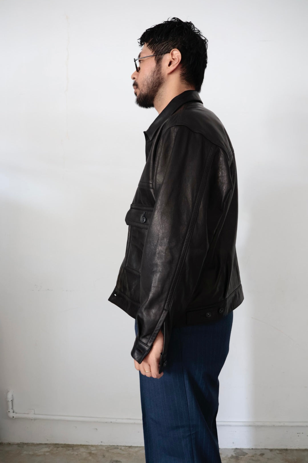 【A LEATHER】TRUCKER JACKET / Smooth Leather