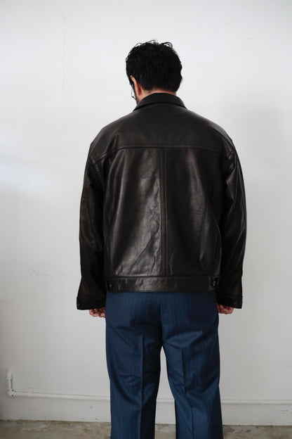 【A LEATHER】TRUCKER JACKET / Smooth Leather