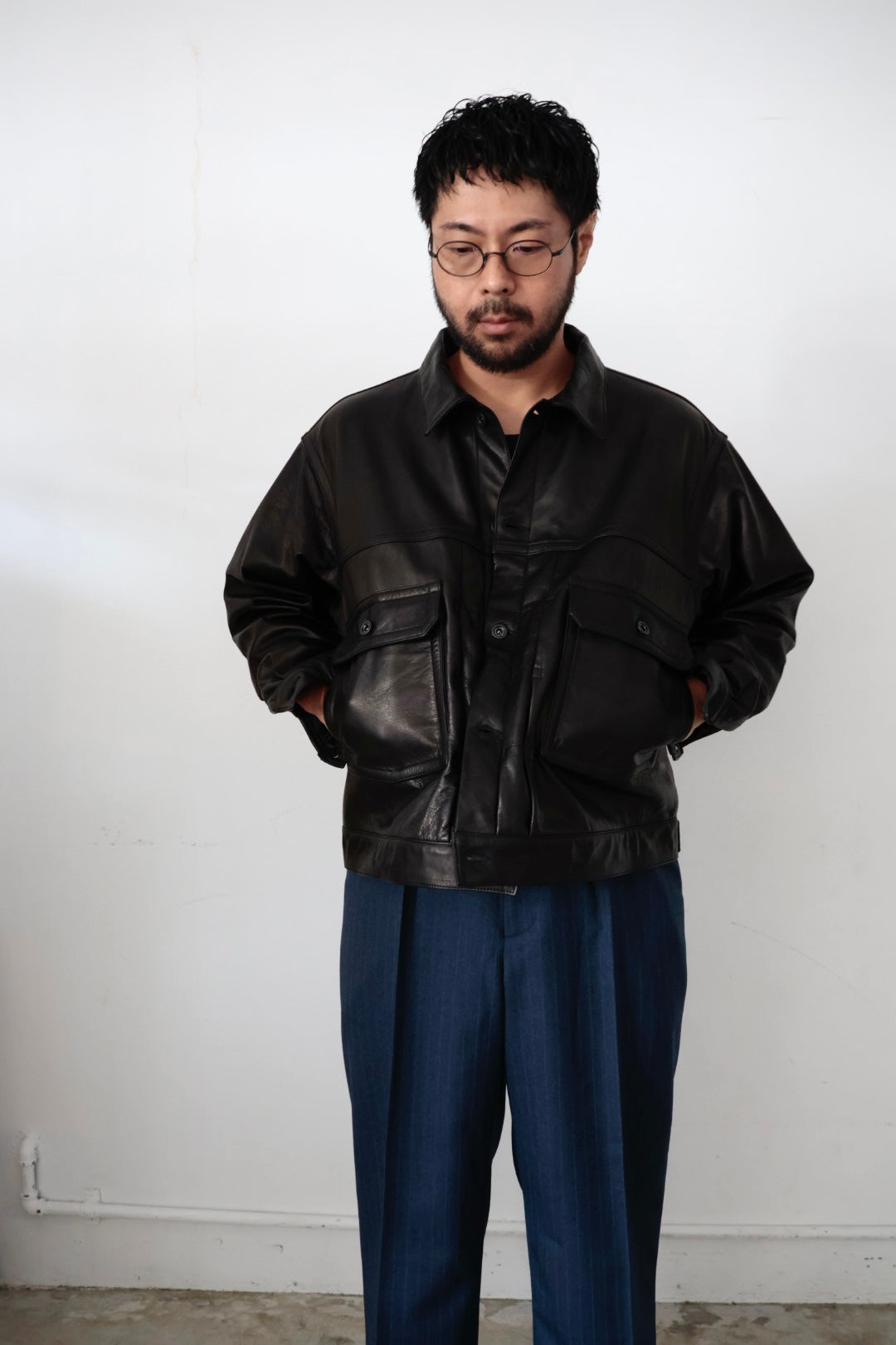【A LEATHER】TRUCKER JACKET / Smooth Leather