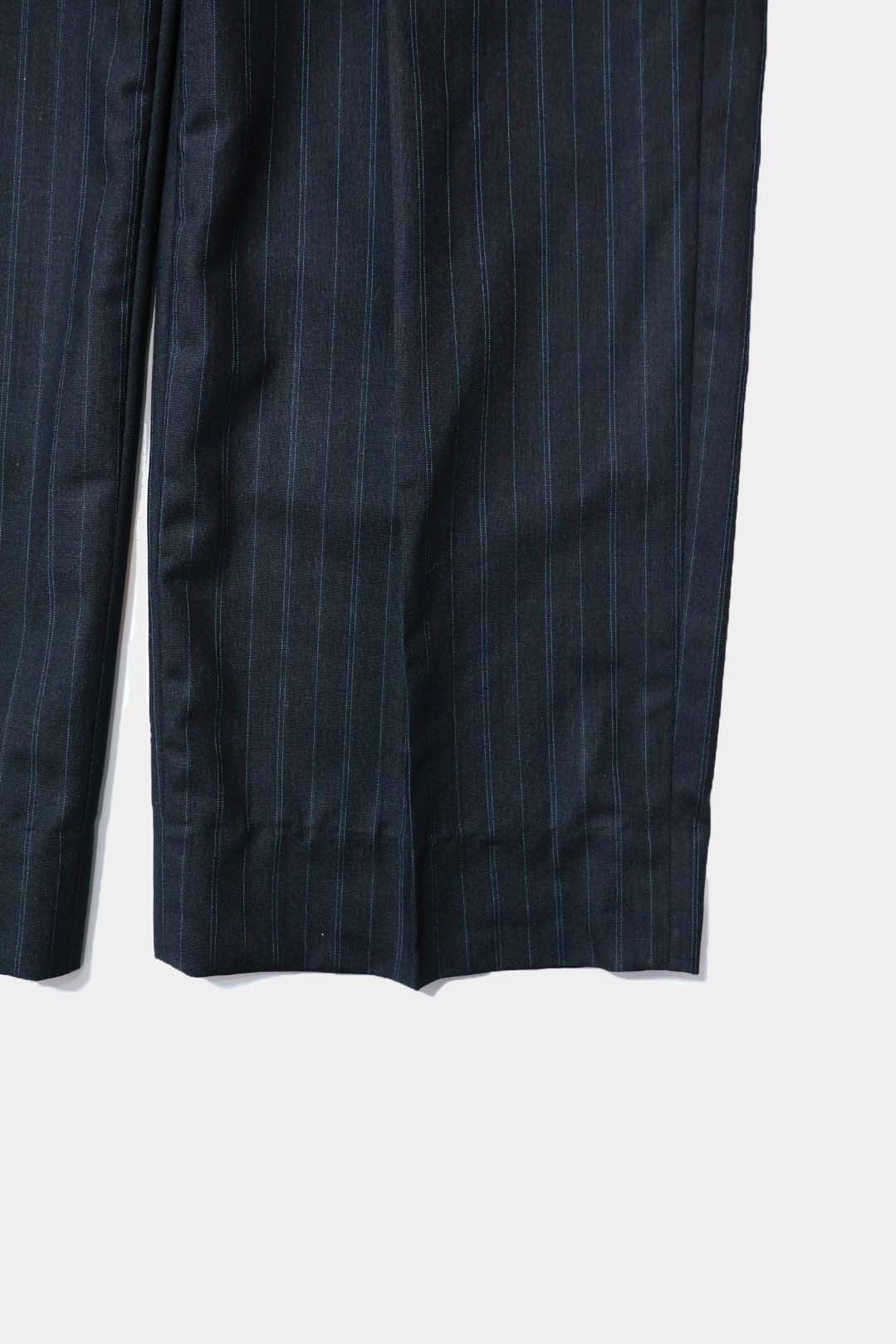 【谷吹】Two intuck wide trousers / Navy Pin Stripe / Martin Sons &amp; Co.
