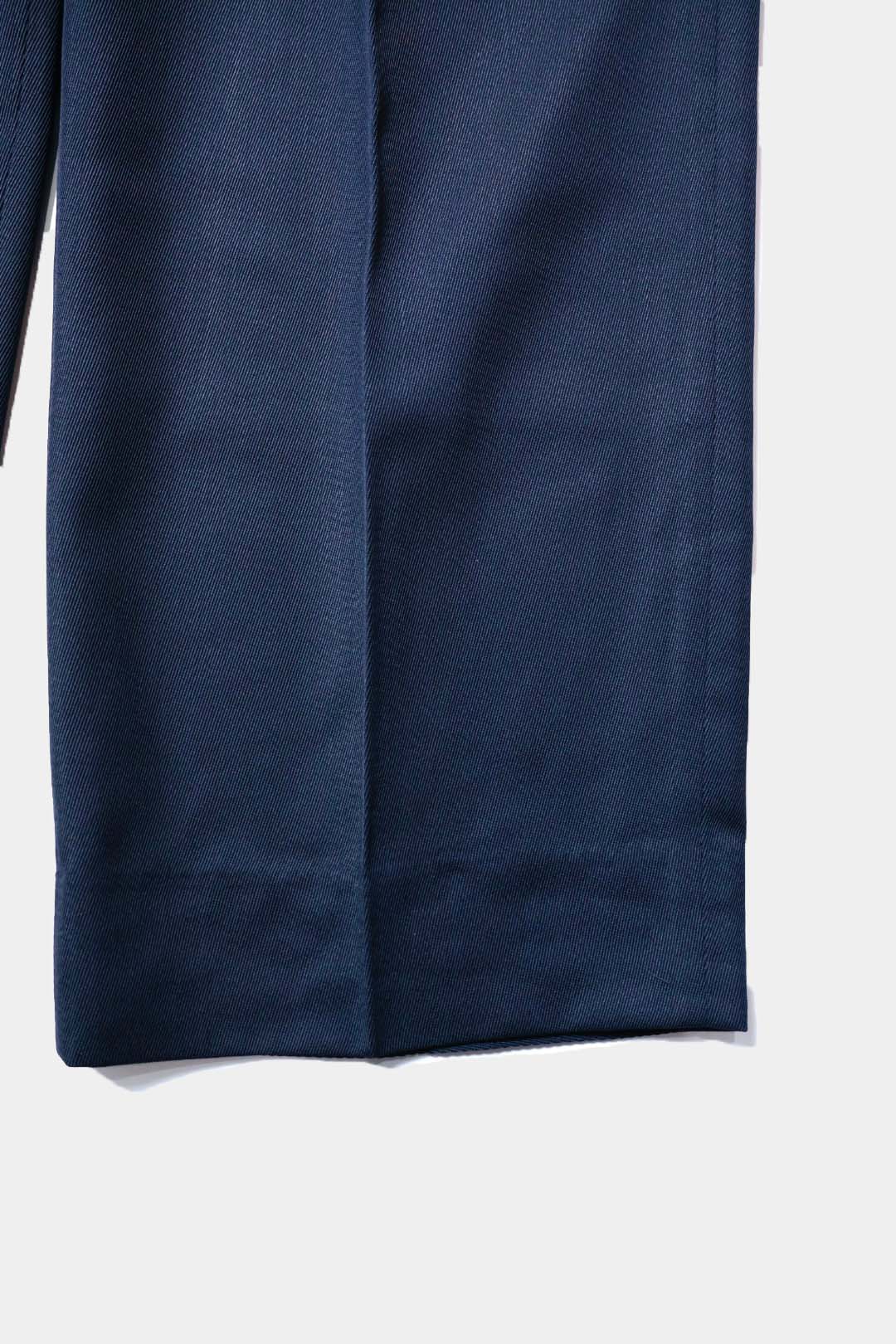 【谷吹】Two intuck wide trousers / Navy / Italian Fabric