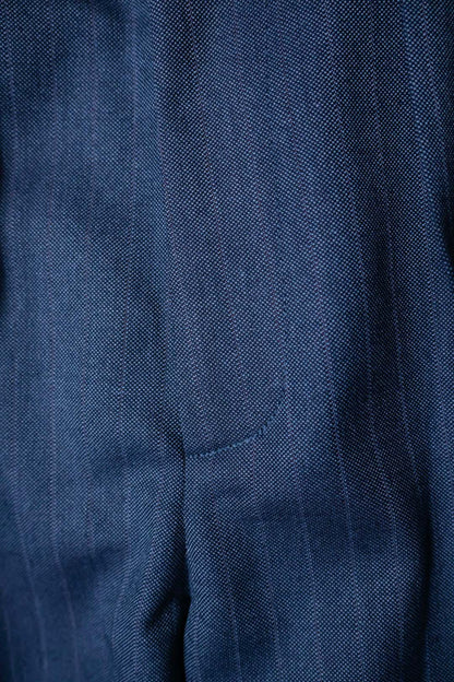 【谷吹】Two intuck wide trousers / Navy Stripe /80's MIYUKI KEORI DELUXE