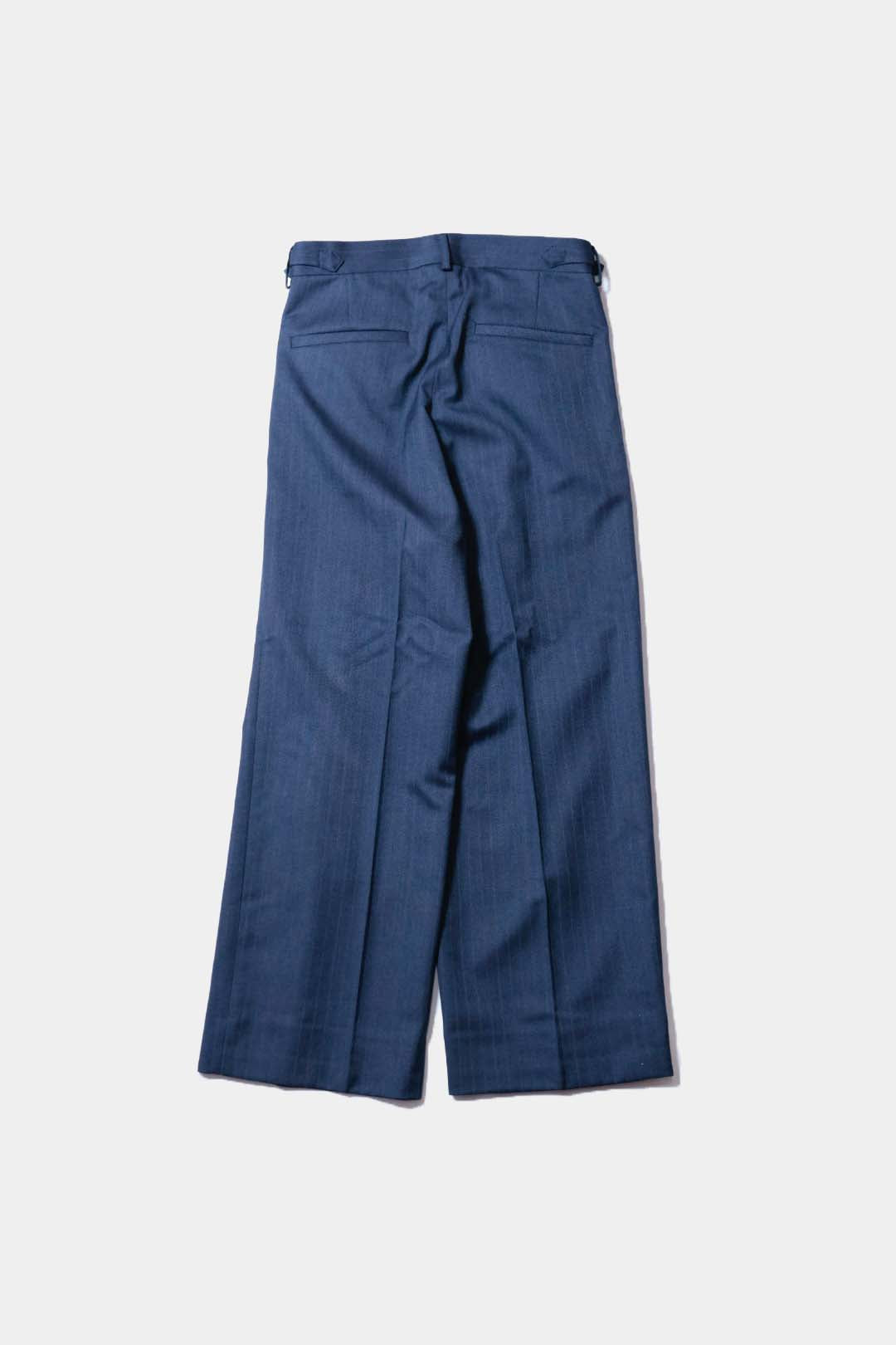 【谷吹】Two intuck wide trousers / Navy Stripe /80's MIYUKI KEORI DELUXE