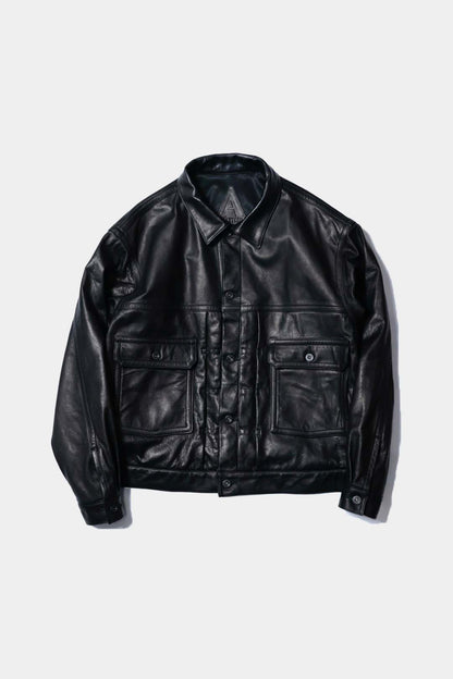 【A LEATHER】TRUCKER JACKET / Smooth Leather