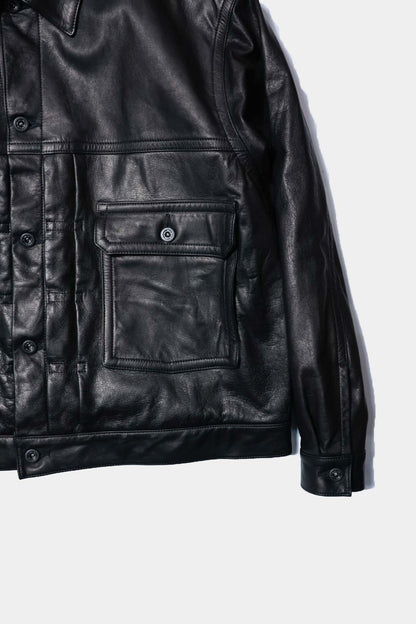 【A LEATHER】TRUCKER JACKET / Smooth Leather