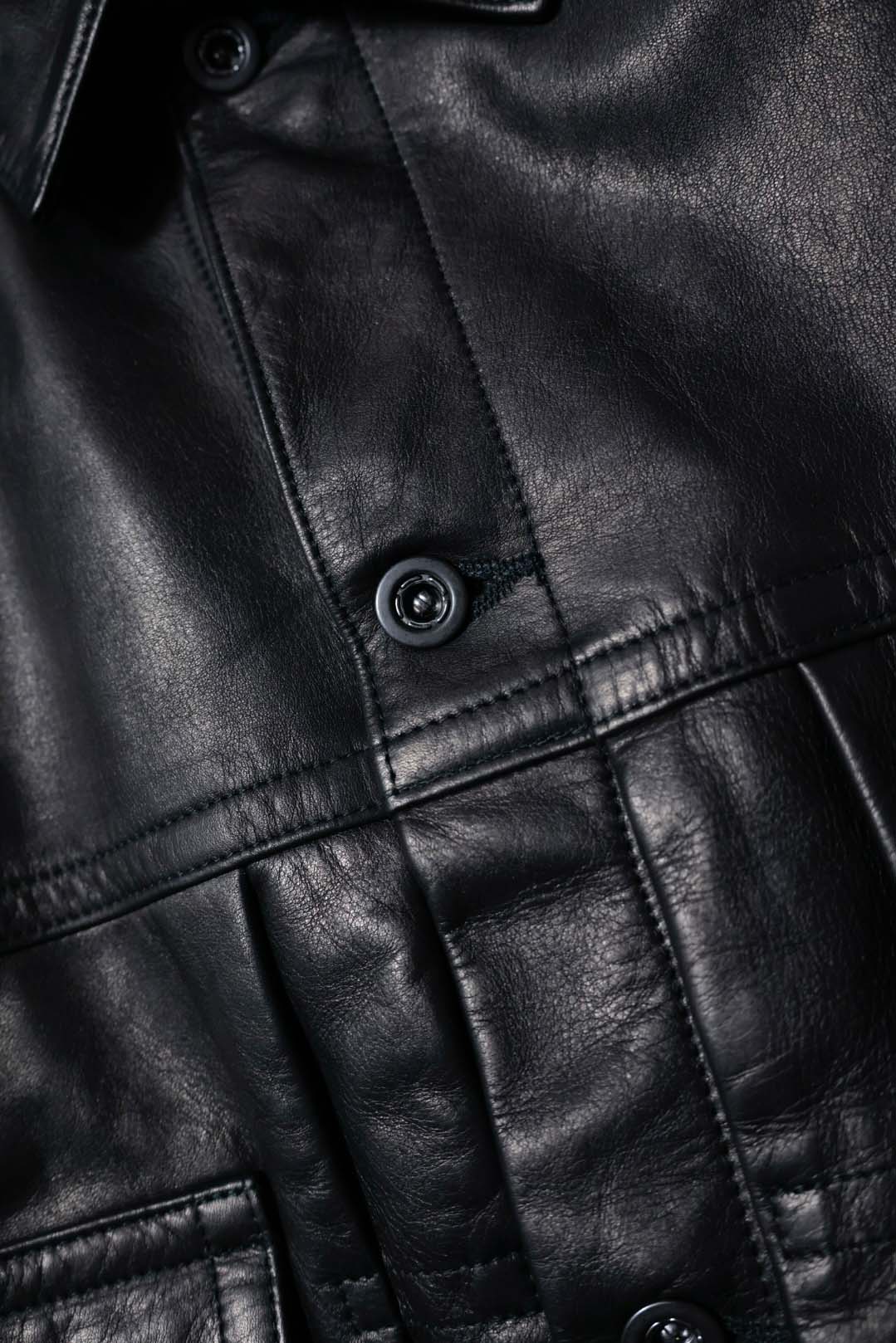 【A LEATHER】TRUCKER JACKET / Smooth Leather