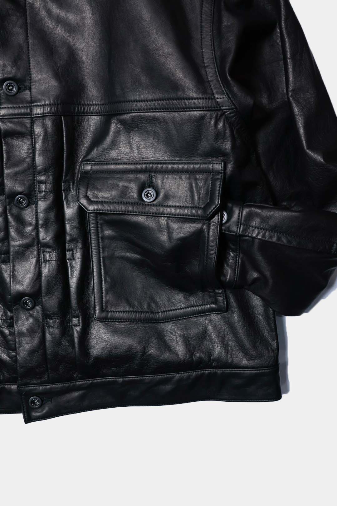 【A LEATHER】TRUCKER JACKET / Smooth Leather