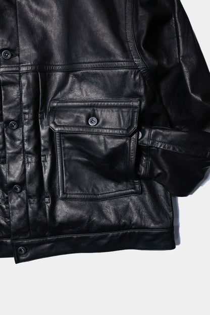【A LEATHER】TRUCKER JACKET / Smooth Leather