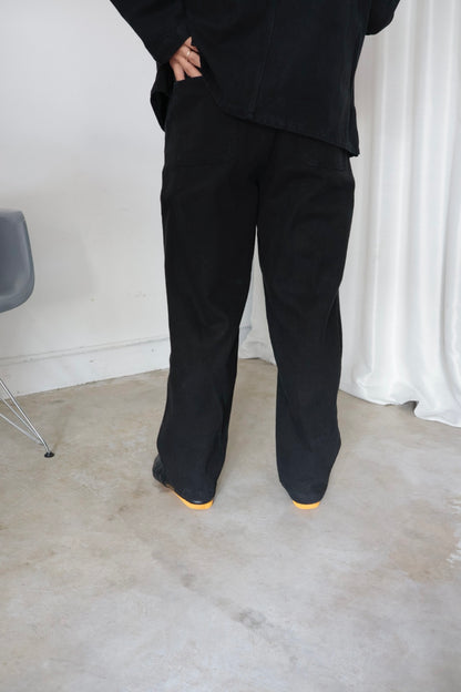 awasa / コットンリネンギャバジン オーバーパンツ