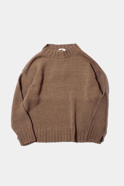 【Cale】 Cotton Hand Knit Pullover / Taupe