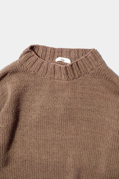【Cale】 Cotton Hand Knit Pullover / Taupe