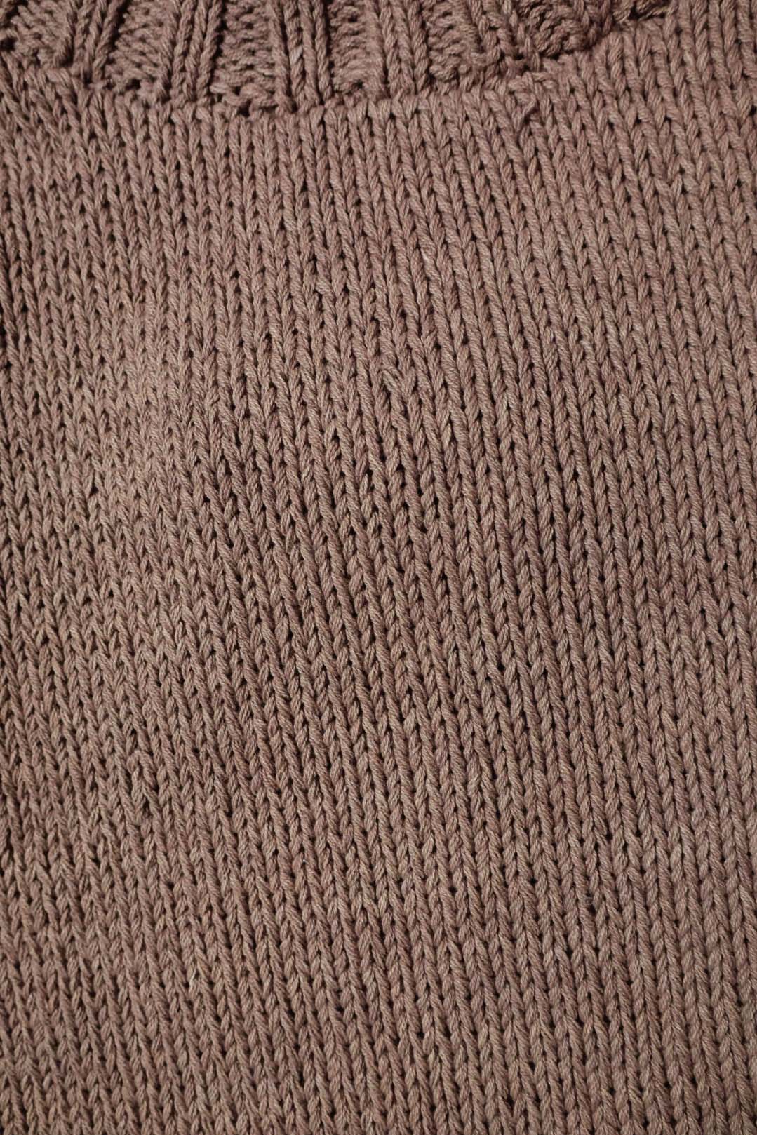 【Cale】 Cotton Hand Knit Pullover / Taupe