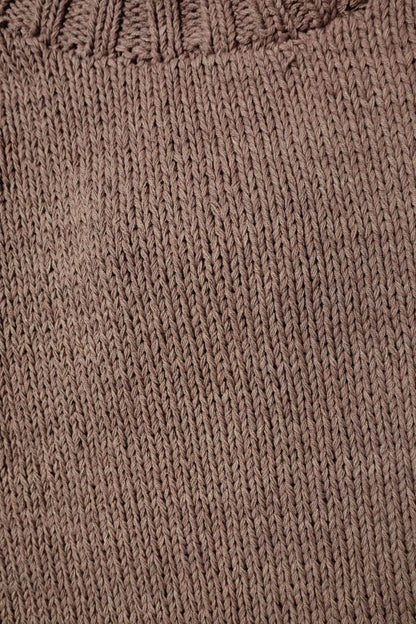 【Cale】 Cotton Hand Knit Pullover / Taupe