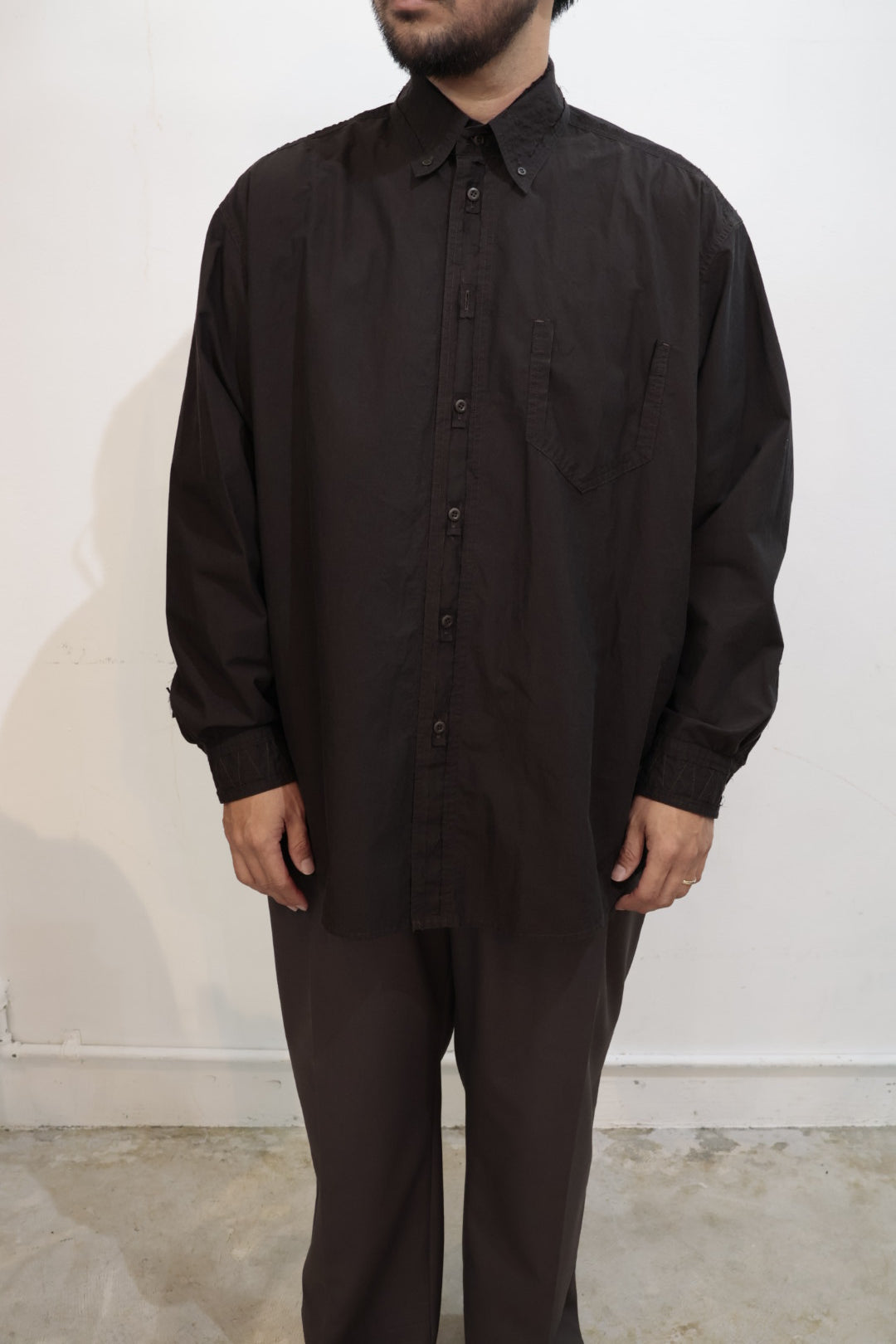 【i'm here:】" CUT OFF " SHIRT : / BROWN