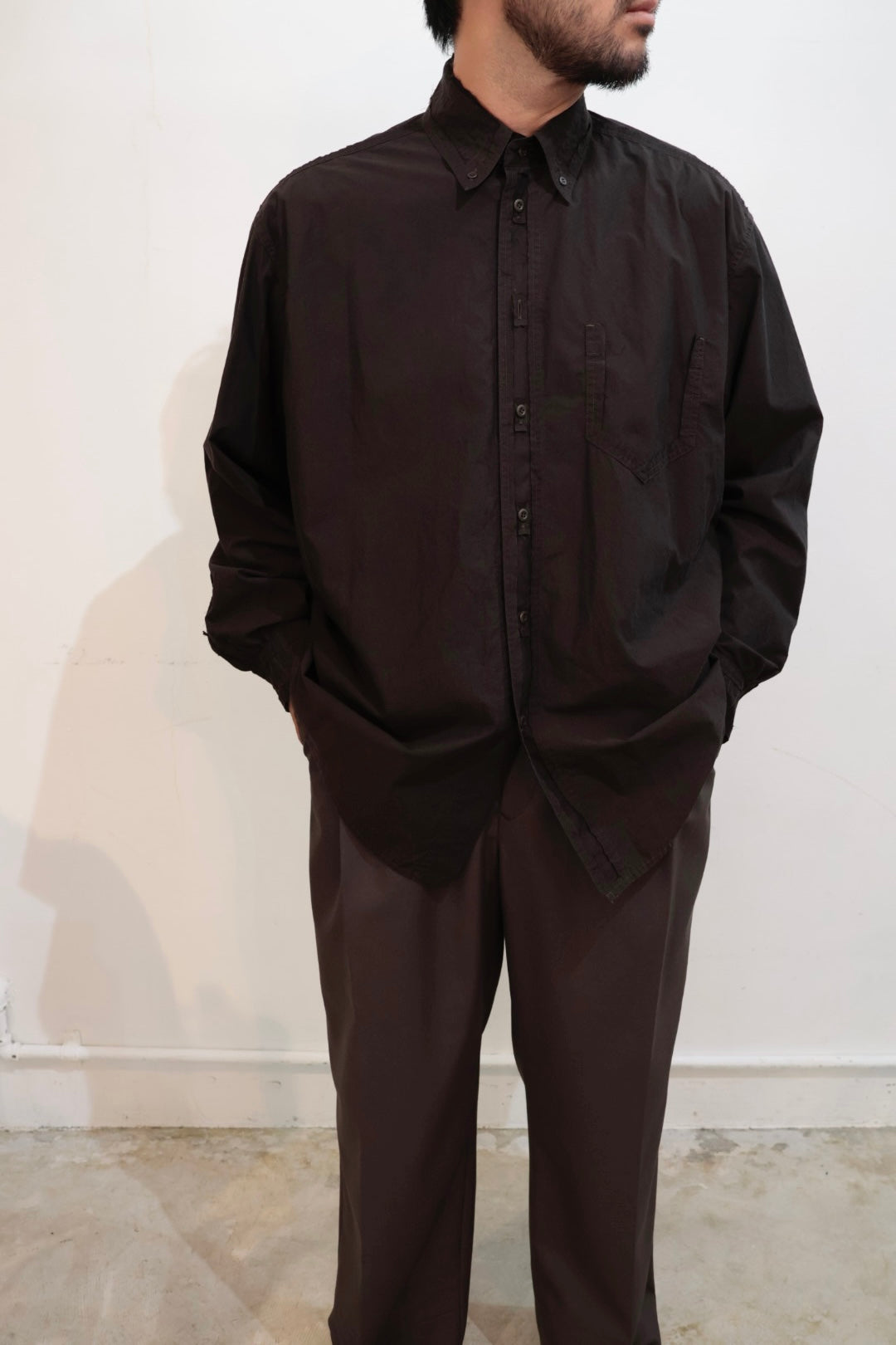 【i'm here:】" CUT OFF " SHIRT : / BROWN