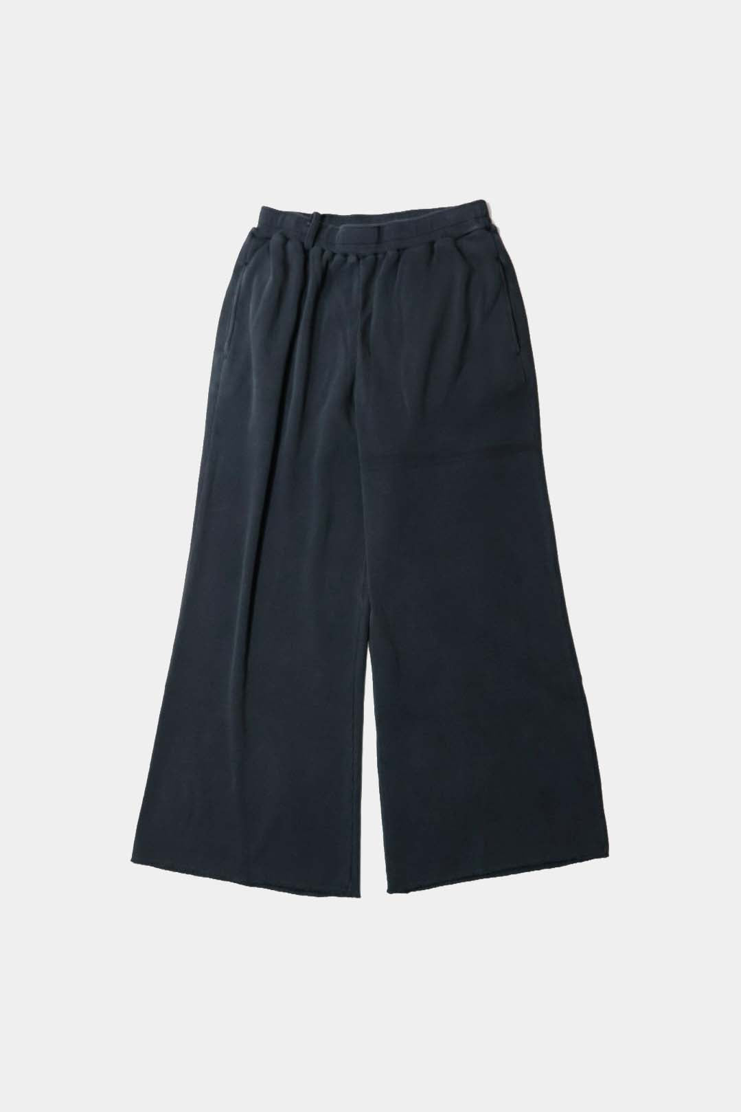 【KANEMASA PHIL. 】18G Waffle Pants / BLACK sulfur dye