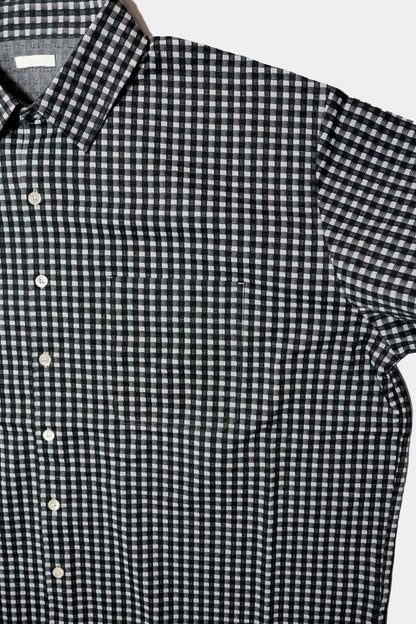 【KANEMASA PHIL.】36G Wool Check Balise Shirt / BLACK WHITE