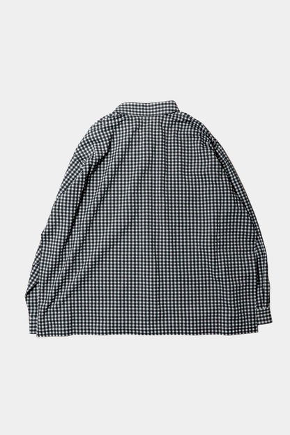 【KANEMASA PHIL.】36G Wool Check Balise Shirt / BLACK WHITE
