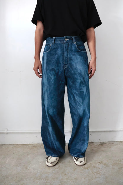 【HANS】SUN FADE 5POCKET WIDE STRAIGHT PANTS