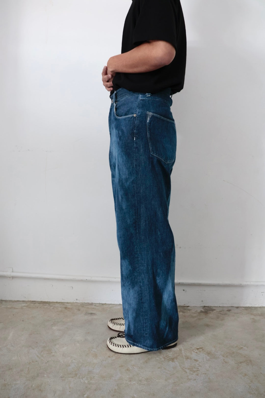 【HANS】SUN FADE 5POCKET WIDE STRAIGHT PANTS