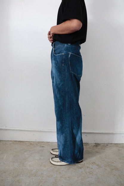 【HANS】SUN FADE 5POCKET WIDE STRAIGHT PANTS