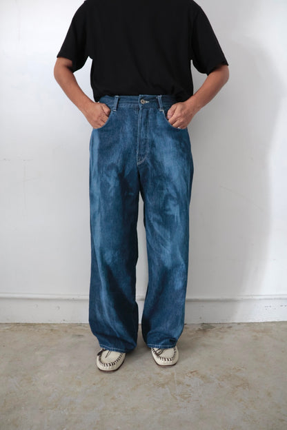 【HANS】SUN FADE 5POCKET WIDE STRAIGHT PANTS