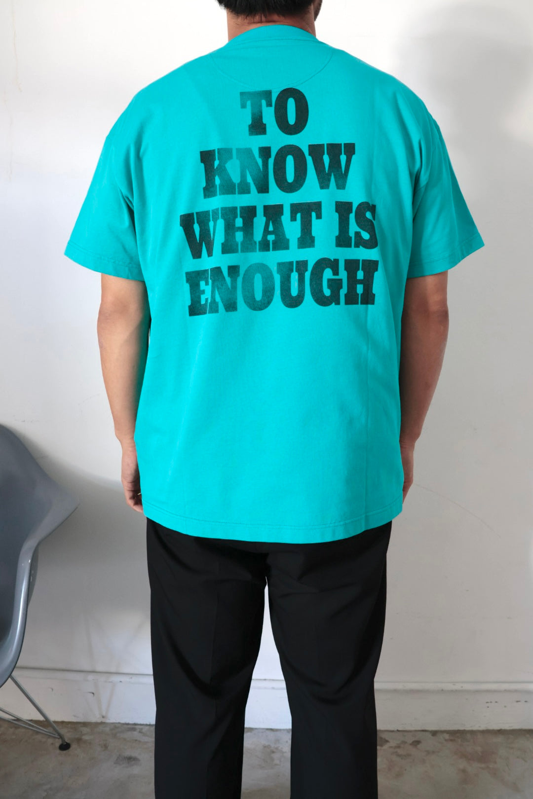 【HANS】FLOWER PRINT T-SHIRT / TURQUOISE