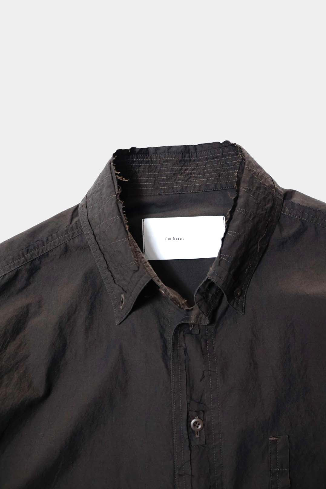 【i'm here:】" CUT OFF " SHIRT : / BROWN