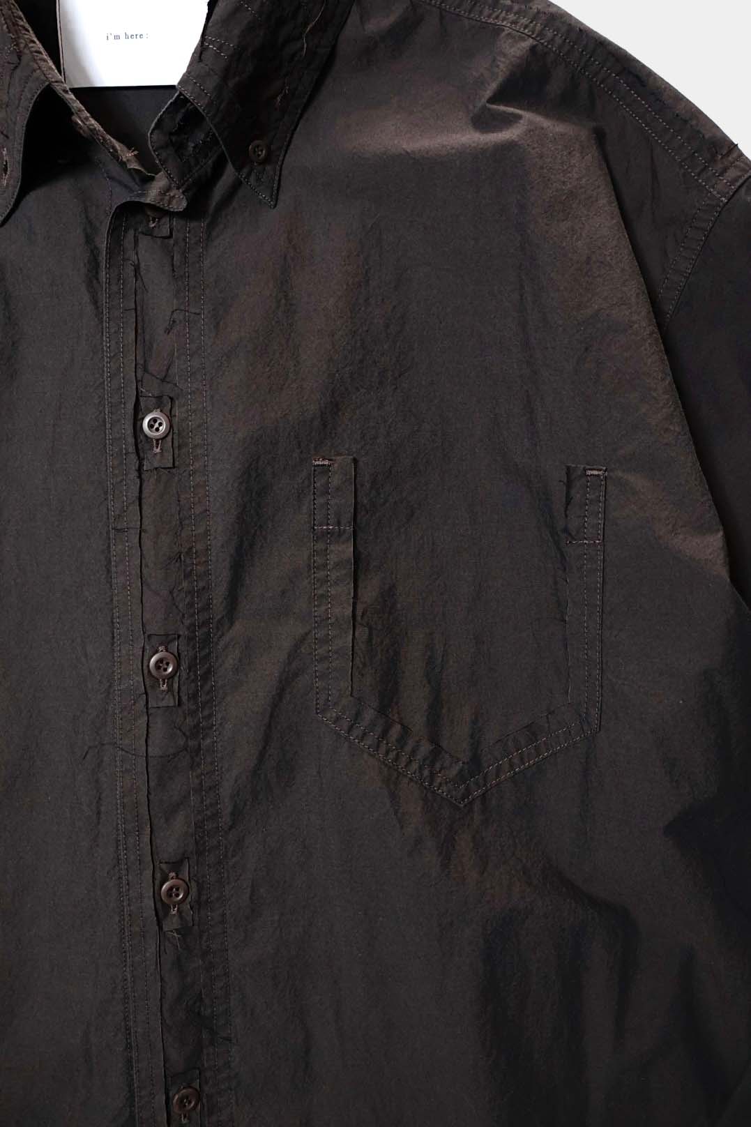 【i'm here:】" CUT OFF " SHIRT : / BROWN