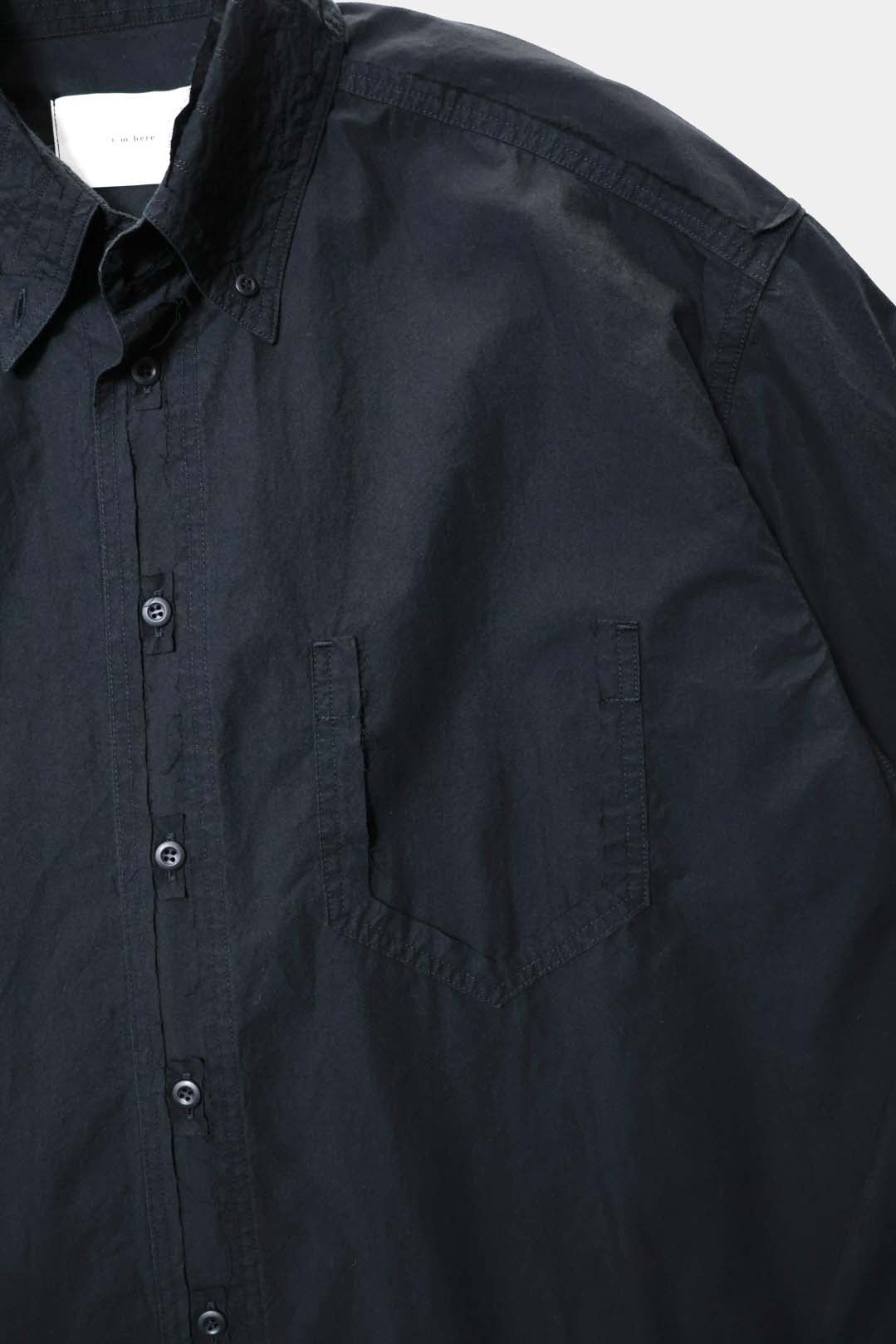【i'm here:】" CUT OFF " SHIRT : / BLACK