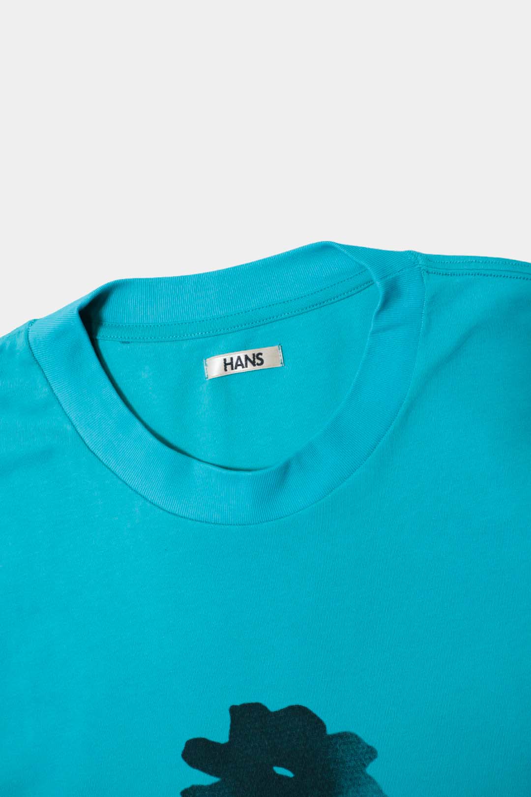 【HANS】FLOWER PRINT T-SHIRT / TURQUOISE